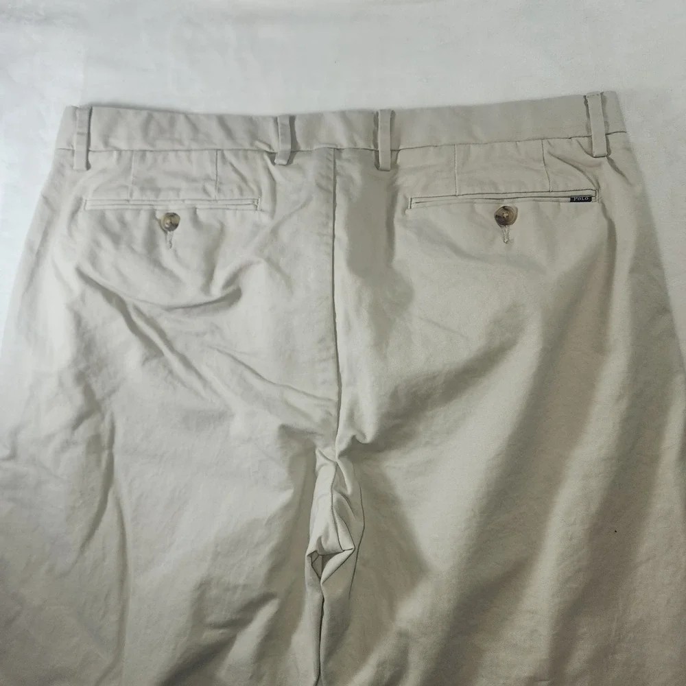 Polo Ralph Lauren Mens Stretch Straight‎ Fit Chino Pants Tan Khaki 36x30